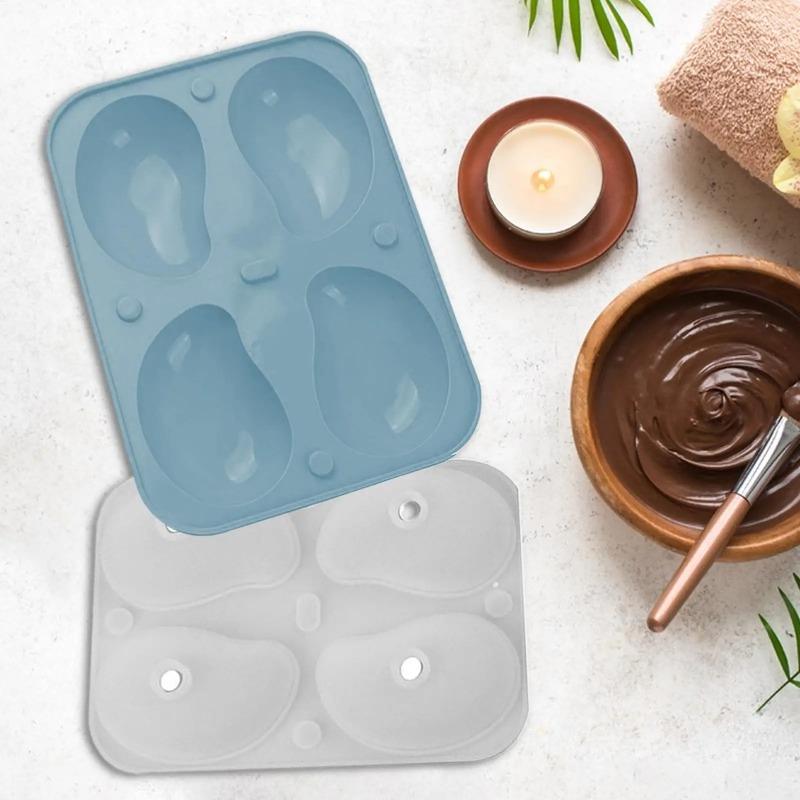 3D Mango Chocolate Mold 4-Cavity Silicone Mousse Mold - Easy Release Mold for Pudding, Jelly, Chocolate ,Cake, DIY Baking Mould