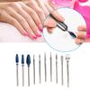 10pcs Nail Art Manicure Drill Bits Cleaning Polishing Electric Nail Drill Machine Tool Head