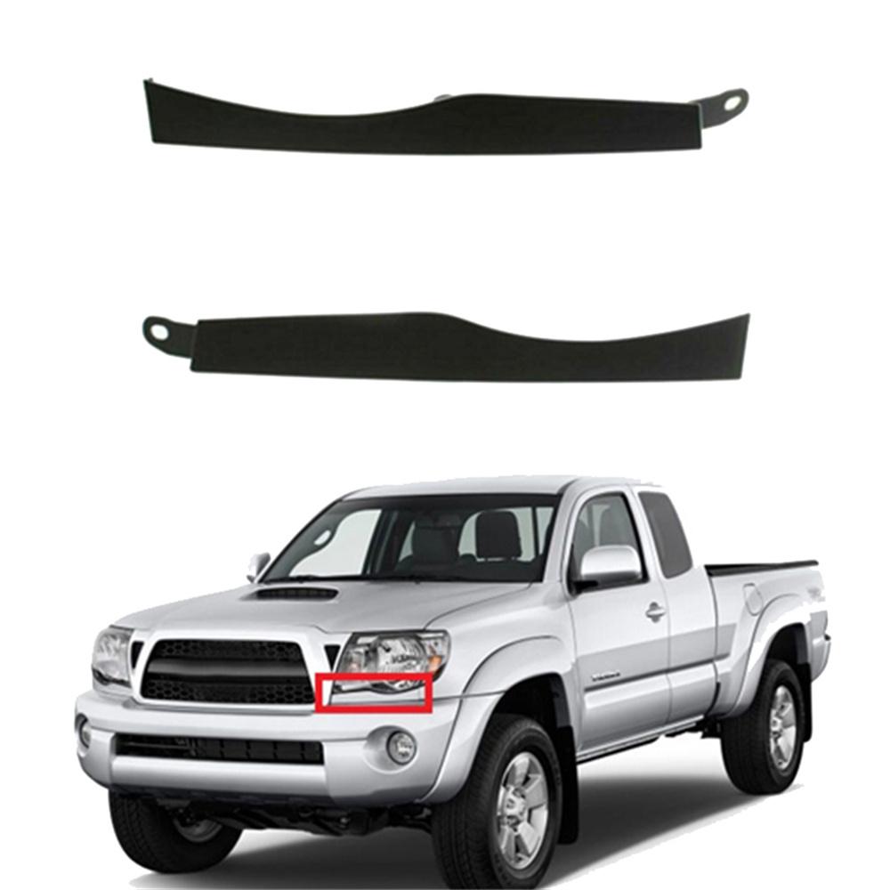 For 2005-11 Toyota Tacoma Front Bumper Headlight Filler Trim Panel Black L&R 2X