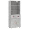 VidaXL Highboard Concrete Grey 69.5x34x180 Cm Engineered Wood 3200493