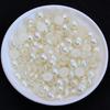 Half-Faced Round ABS Plastic Beads Flat-Backed Cabochons Beige Model BM Opp Bag Nail Art Phone Cases DIY Ladies Jewelry Making