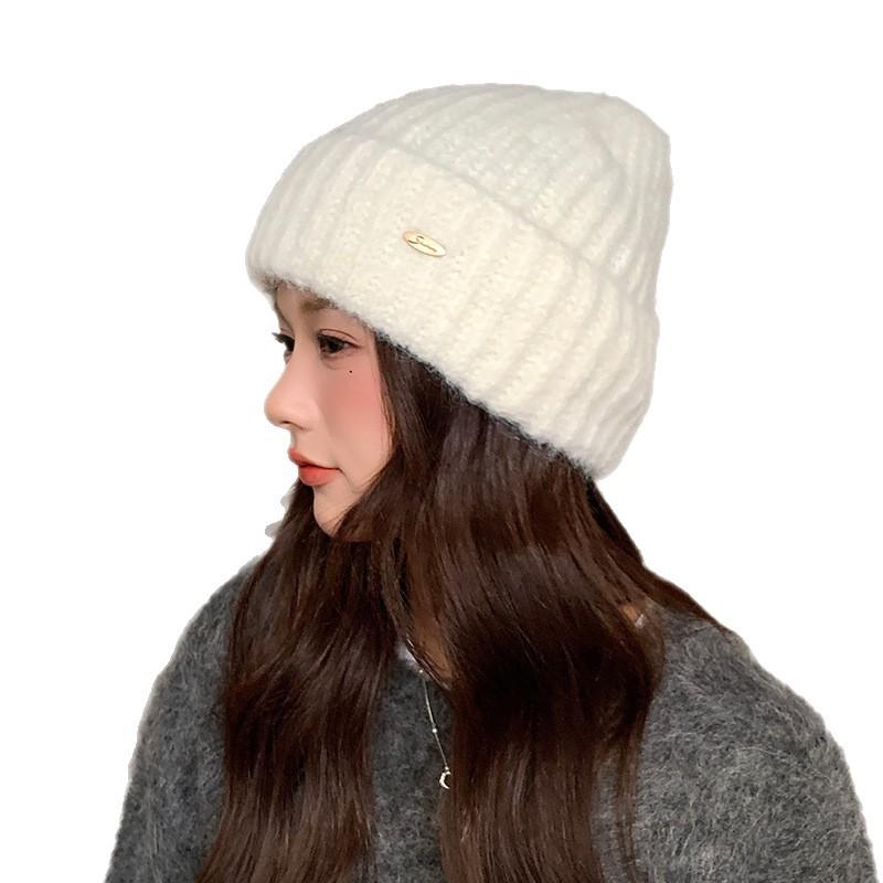 Thickened Warm Ear Protecting Woolen Cap  Children's Outdoor Cold Proof Headband Cold Cap Versatile Large Head Knitted Cap