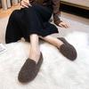 2025 Women's Fuzzy Autumn/Winter Velvet Lambswool Loafers, Large Sizes 41-43.