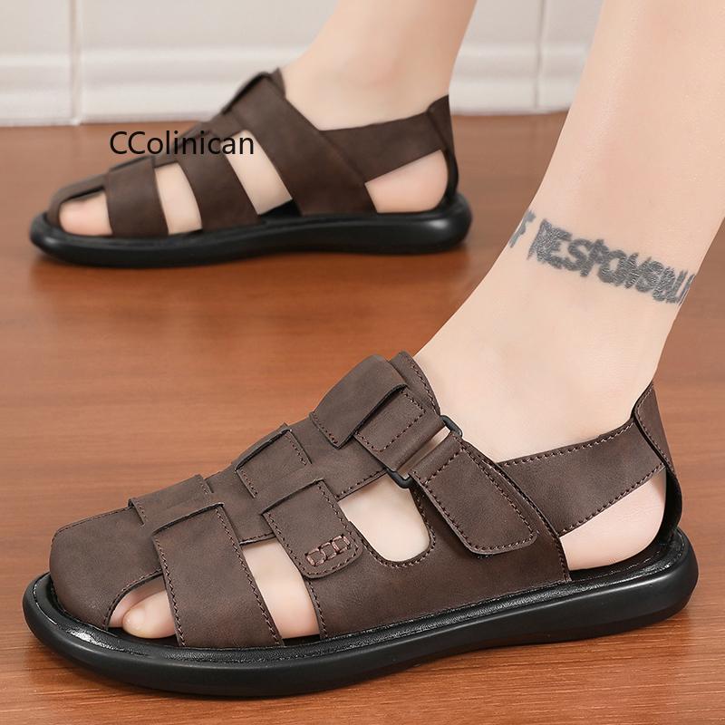 Hot Work Handmade Summer Light Fashion Men Casual Shoes Outdoor Travel Beach Men Sandals Comfortable Slippers Designer Sandals