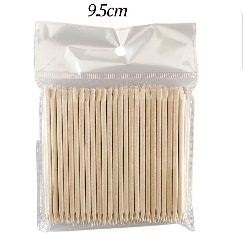 Nail Art Wood Sticks: Dotting, Cuticle Pusher, and Nail Remover with Pointed and Slanted Ends