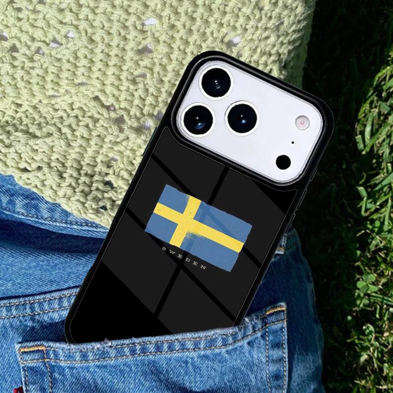 Sweden Flag Phone Case For iPhone 17 AIR 16 Pro Max 15 14 Pro 11 12 13 Shockproof Silicone Cover