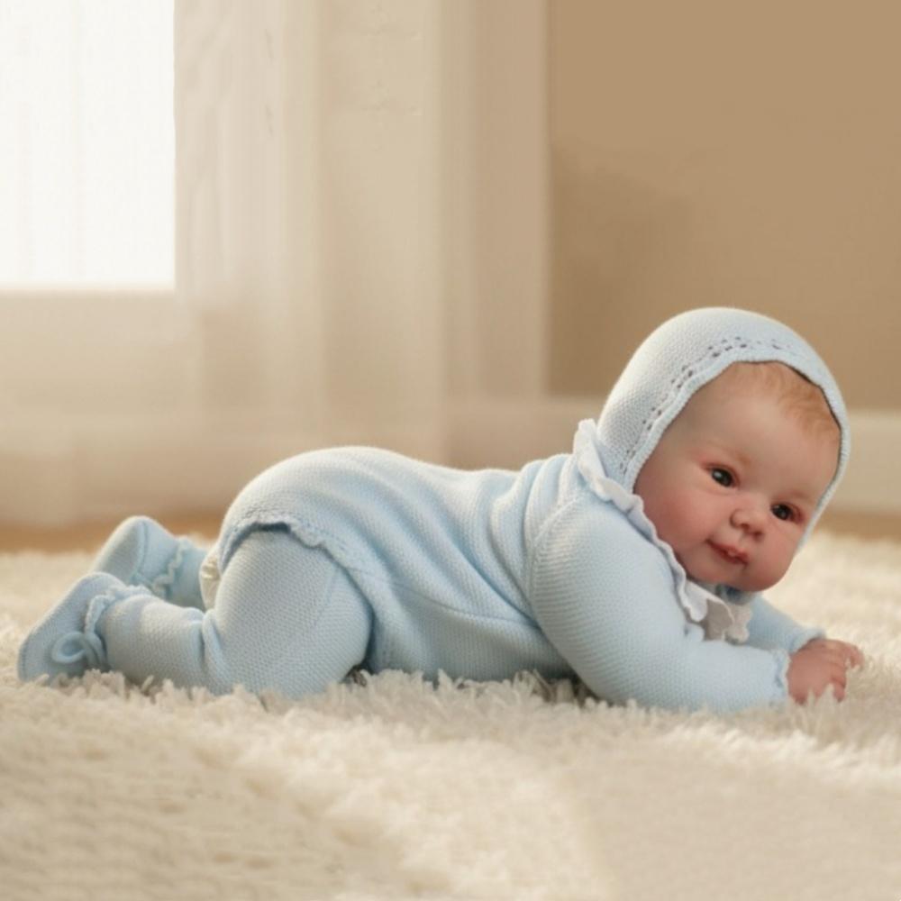 Realistic 19 Inch Simulation Dolls Julietta Soft Touch Cloth Body Newborn Dolls Handmade Painting Hair Alive Bebe Reborn Dolls for Kids Holiday Gift