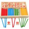 Çocuklar İçin Ahşap Matematik Oyuncakları Çocuklar İçin Montessori Eğitici Öğrenme Sayı Sayma Çubukları Anaokulu Matematik Öğretim Araçları