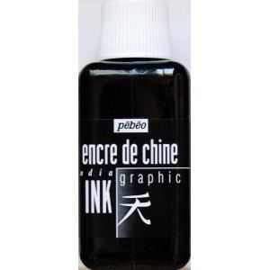 Encre de Chine - Pébéo - Graphik - 250 ml - Noir - Opaque et satinée