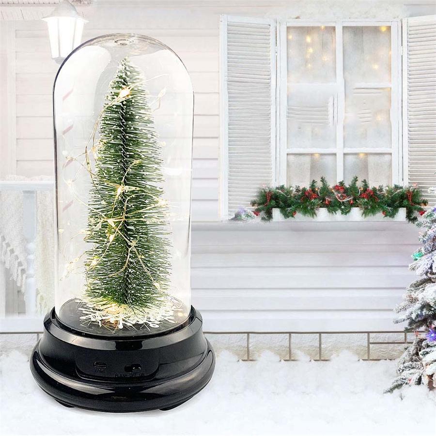 Colorful Glow Cedar Tree Christmas Gift Window Ornaments Decorative Night Light