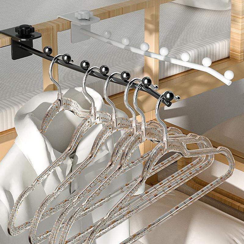 Wall Mount Clothes Hanger Dormitory Bedside Clothes Drying Rack Window Space Saving Closet Organizer For Bedroom Clothing Stores