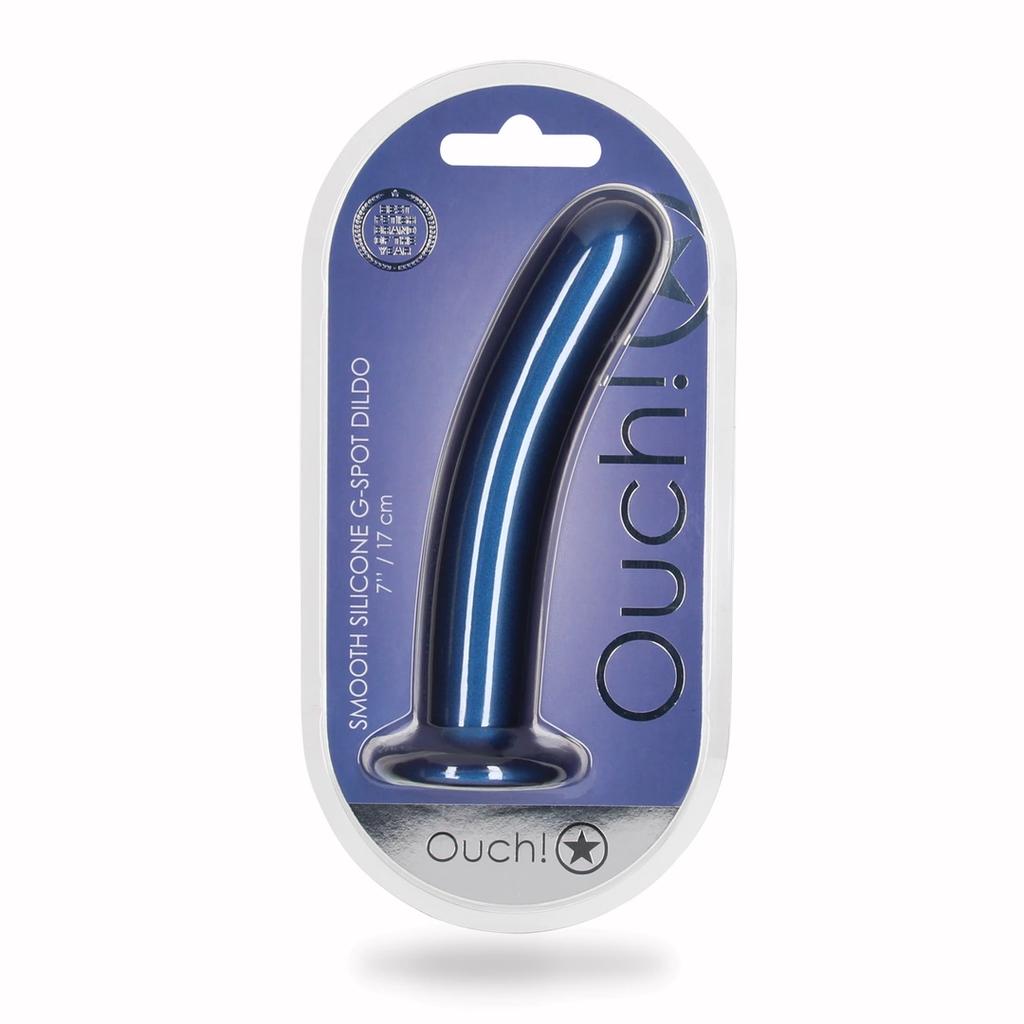 Ouch! - Slim Silicone Dildo with Suction Cup 17 cm