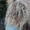 FREEDOM Deep Wavy Twist Crochet Hair Synthetic Jessica Curly Hair Crochet Braids Ombre Brown 10 Inches Braiding Hair Extensions