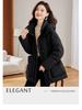 Women's Mid-Length Hooded Down Jacket - Winter Fashion Coat YE6320
