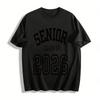 Senior Class Of 2026 Graduation Shirt Casual Campus Style Top Pure Cotton T-shirt