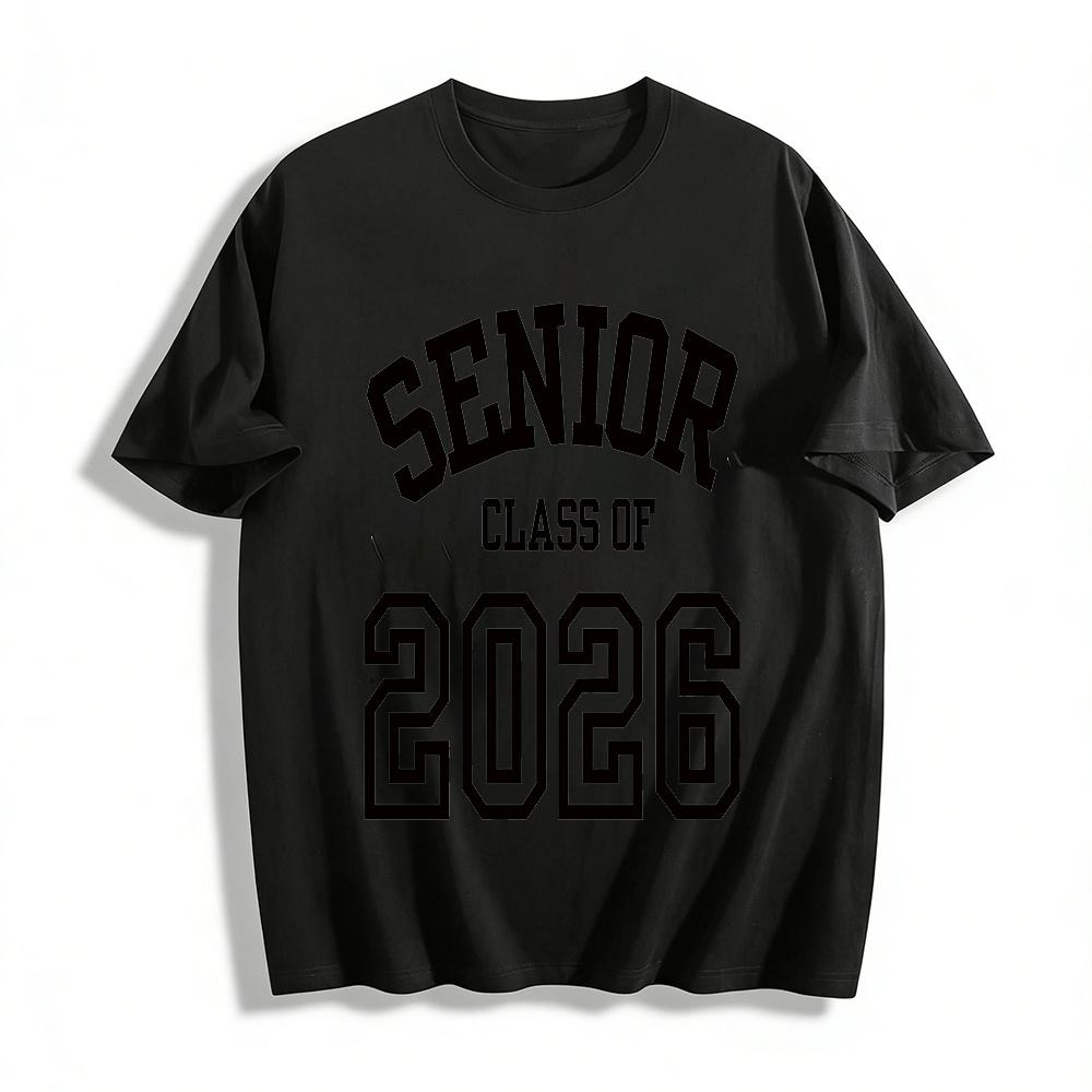 

Senior Class Of 2026 Graduation Shirt Casual Campus Style Top Pure cotton T-shirt XXS