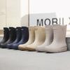 New Rain Shoes Fashionable Medium Tube Men's Thick-soled Waterproof Shoes Non-slip Rain Boots Adult Fishing Takeaway Rubber Shoes