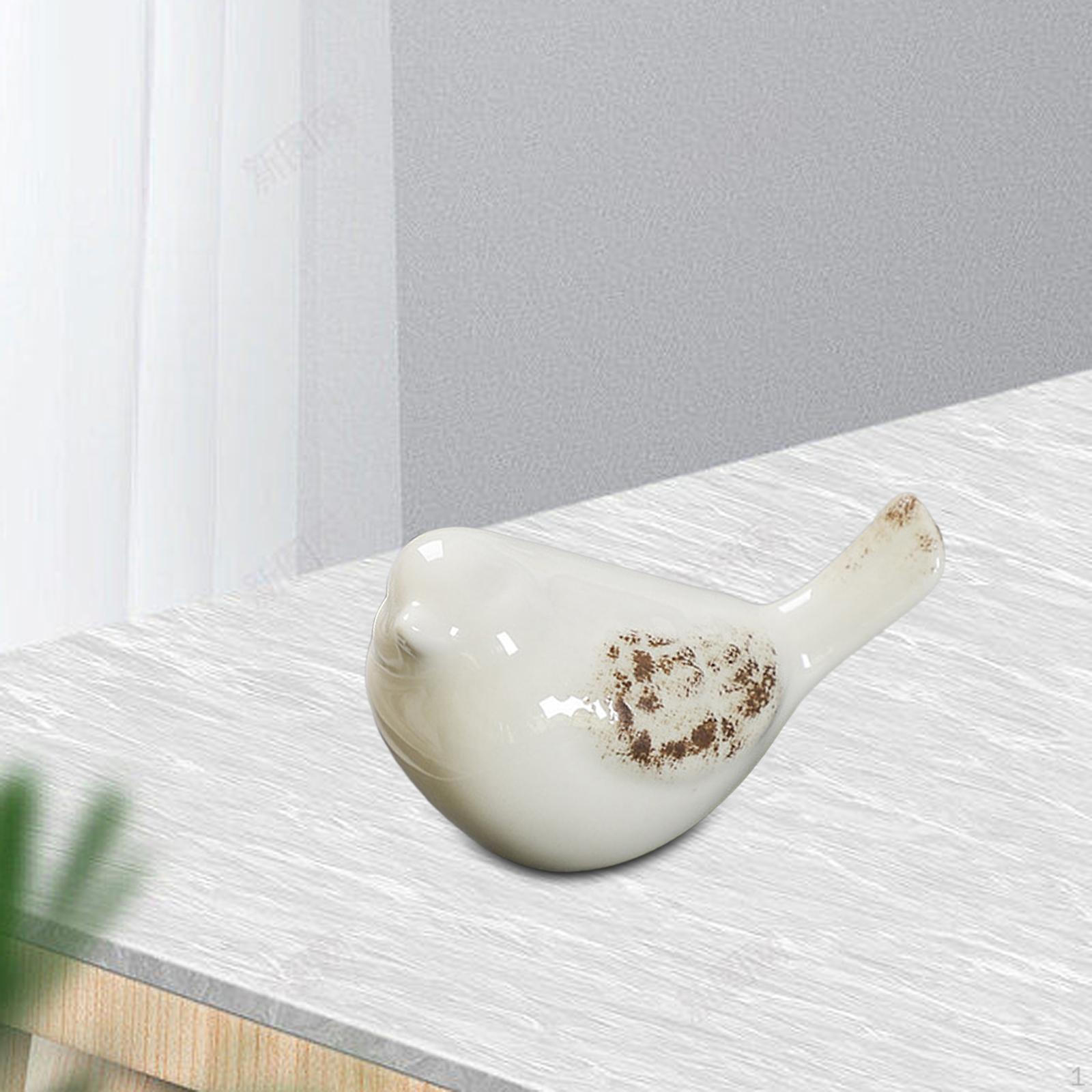 

Статуэтка птицы, керамическая подарочная фарфоровая статуэтка, современная скульптура с маленькими животными для украшения 7.5cmx4.5cmx5cm