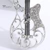 Retro Versatile Ladies Brooch Exquisite Rhinestone-studded Guitar Design Hollow Collar Corsage Buckle Pin Brooch
