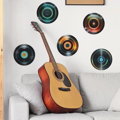 Fun-f74 Music Records Living Room Bedroom Home Background Landscaping Decorative Wall Stickers