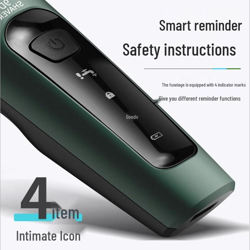 9D Multifunctional USB Rechargeable Electric Shaver & Full Body Hair Removal - Washable Beard Razor