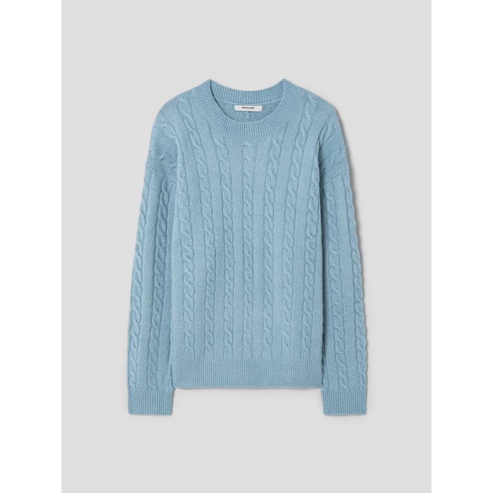 8Seconds Hairy Cable Knit Sky Blue Sky Blue/Xxl