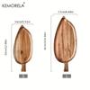Japanese Style High Aesthetic Wooden Leaf Shaped Afternoon Tea Snack Tray,  Western Food Sushi Tray Dessert Fruits Dining Plate