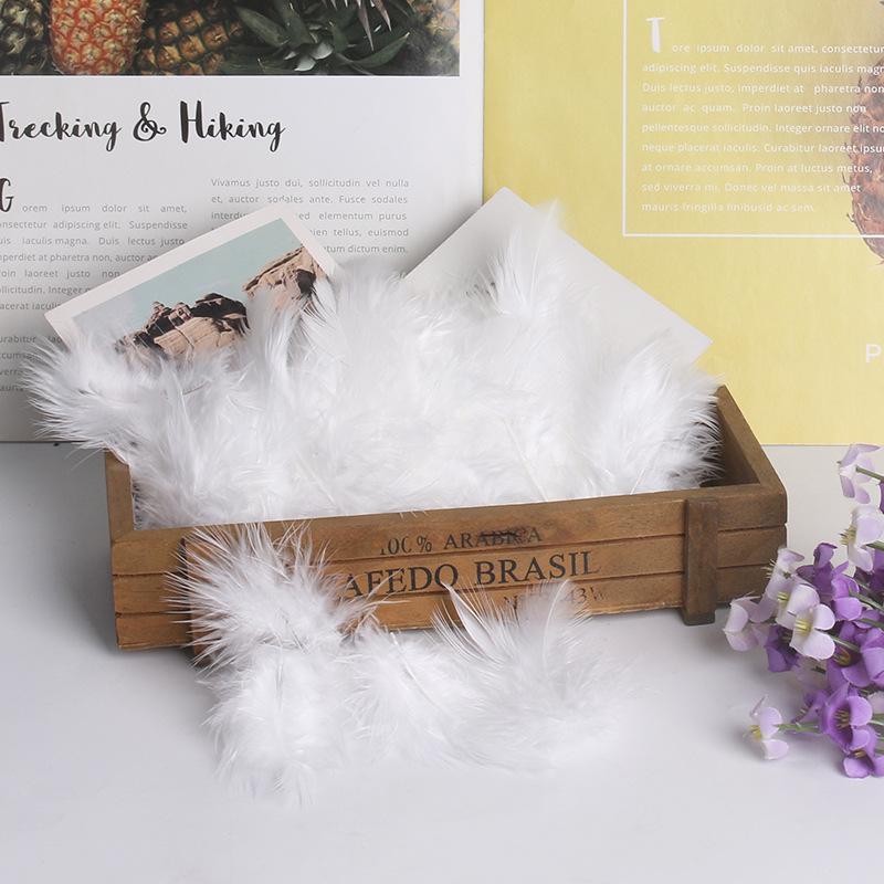 50Pcsdy Color Bamboo Tube Feather Turkey Feather Jewelry Accessories Crafts Pet Toys Decorative Materials