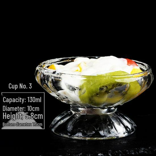 Elegant High-Foot Glass Cup for Desserts, Ice Cream, Cold Drinks, Milkshakes, Juice, and Popsicles