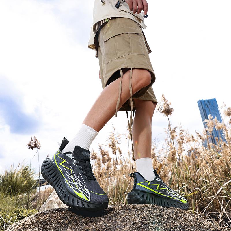 High-quality Men's Chunky Running Shoes Light Comfy Outdoor Jogging Summer Mesh Breathable Trekking Shoes Versatile Sneakers