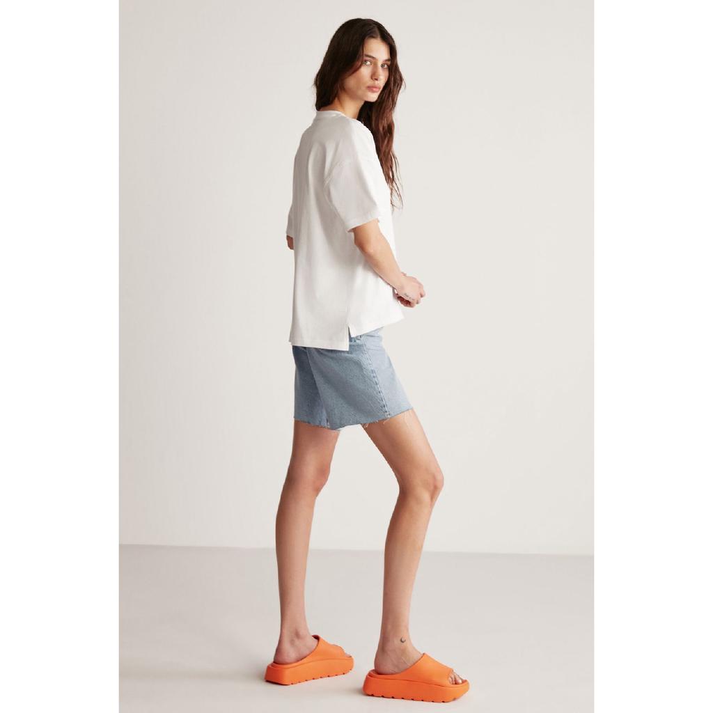 Jemmy Women's Relaxed Fit Crew Neck 100% Cotton Short Sleeve Basic White T-shirt