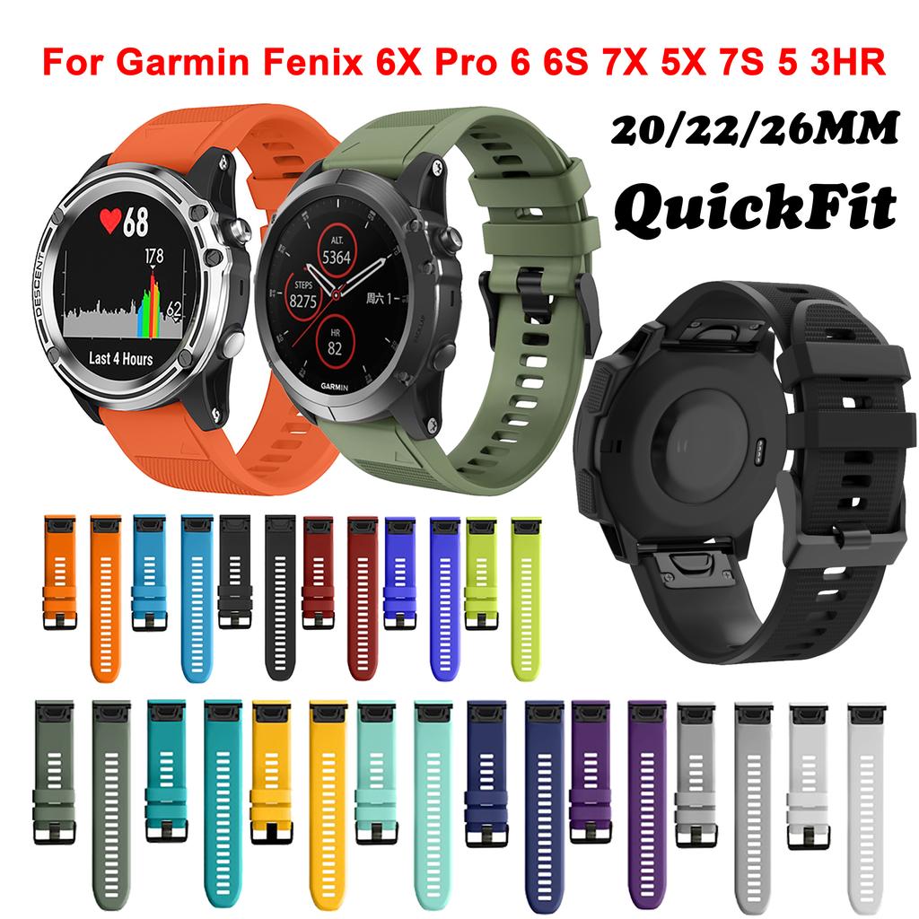 20 22 26mm Smart Watch Band For Garmin Fenix 5 5x 5s Silicone Watch Strap for Fenix 6X Pro 6 6S 7X 7 7s 3HR 945 Watch Wristband