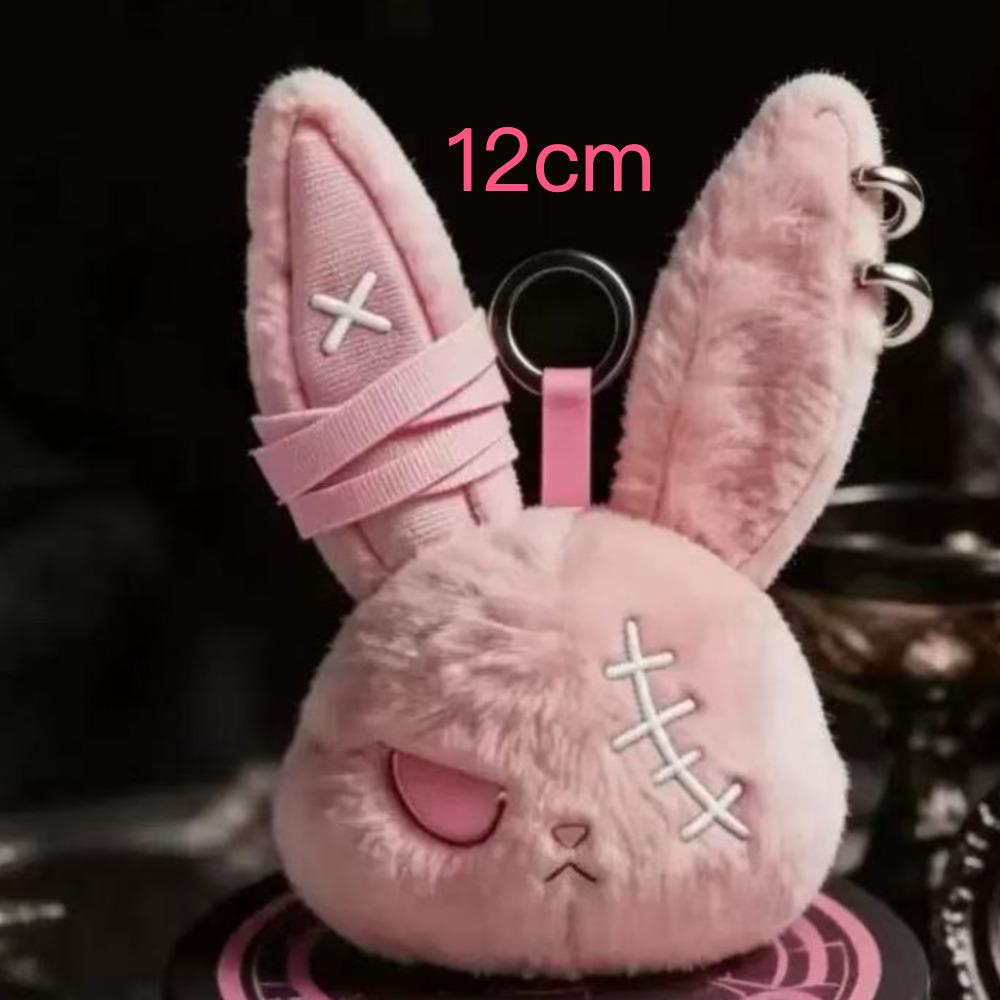 26 New Models 20Cm Rabbit Plush Keychain Halloween Bunnys Plush Toy Keychain Easter Bunny Plush Dark Rabbit Keychain Easter Gif
