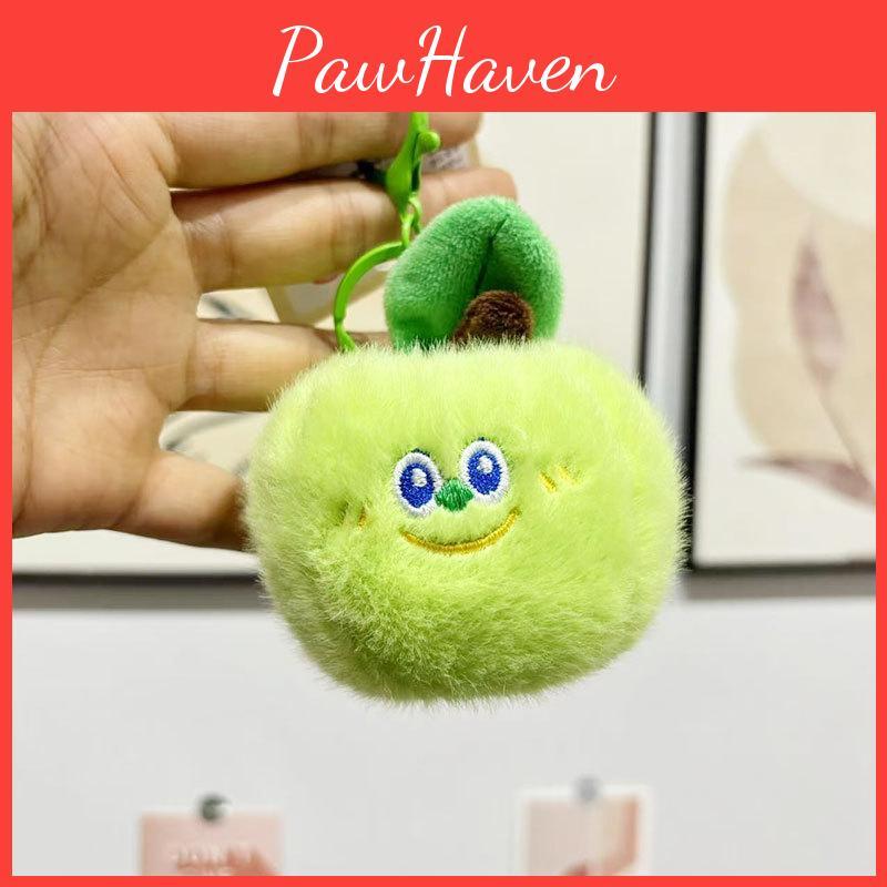 Plush Collectible Fruit Keychains Featuring Charming Characters Like Strawberry Cherry Eggplant And