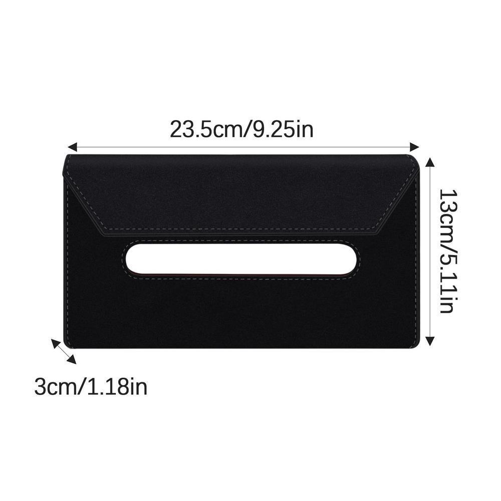 

Держатель для салфеток на автомобильный козырек, держатель для автомобильных салфеток, зажим для козырька, коробка для салфеток из водонепроницаемой искусственной кожи, износостойкая магнитная пряжка чёрный