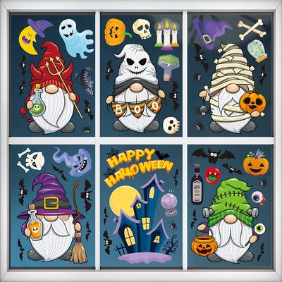 New Halloween Carnival Window Sticker Celebration Party, Dwarf Party Party Decoration Sticker