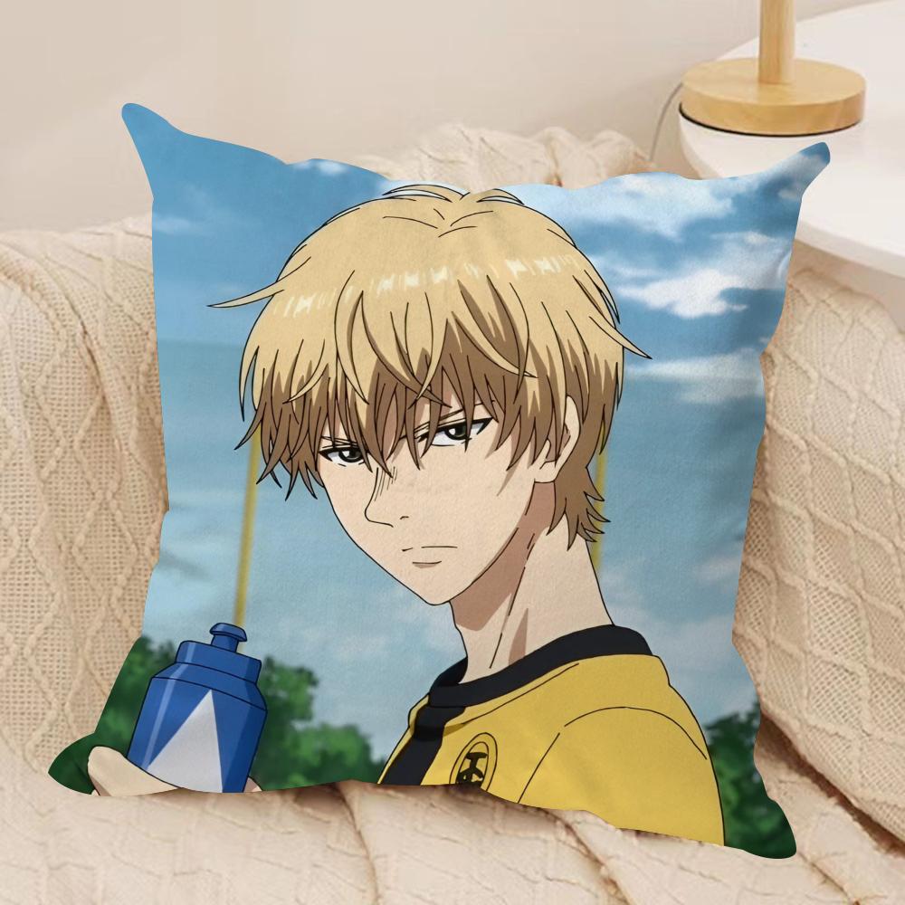 Anime AAoashi Cushion Cover Soft Plush Fabric DoubleSided Printed Sofa Cushion Cover for All Seasons Home Decor Gift