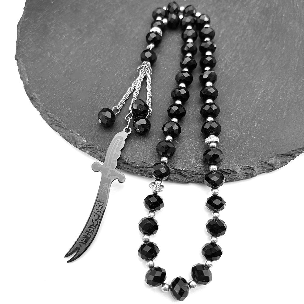 Collar con Cadena de Acero Inoxidable para Hombre, Espada Zulfiqar del Imán Ali Árabe, Cuchillo Musulmán Islam, Joyería de Accesorios Islámicos N558S01