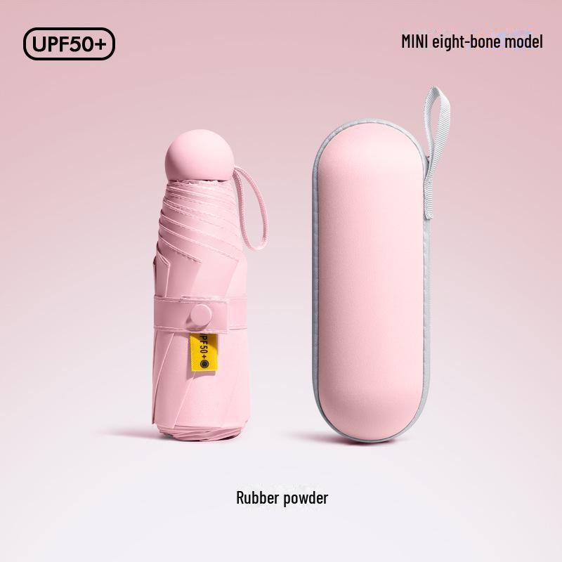 50% Folding Women's Dual-Purpose Mini Portable Pocket Capsule Umbrella - High-Grade Sun Protection