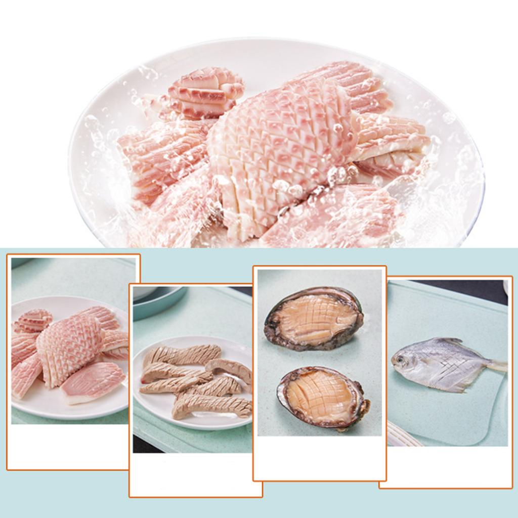 Fleischzartmacher 8 Klingen Fleischschneideklopfer Tintenfischschneidemesser Schweineschwarte Hühnermagenmesser Für Schweinefleisch Fisch Küchenhelfer