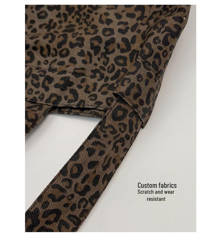 Korean-Style Large Capacity Women’s Leopard Print Tote and Crossbody Bag - 2025 Casual Shoulder Bag