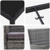 Garden Dining Set with Cushions 9 pcs Grey Poly Rattan