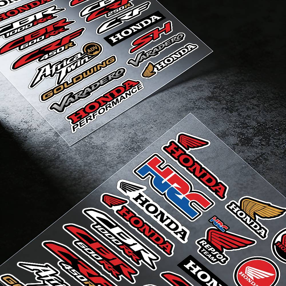 FOR HONDA HRC H WING Waterproof Reflective Motorbike Stickers Easy Peel Removable Decals for Motorcycle Car
