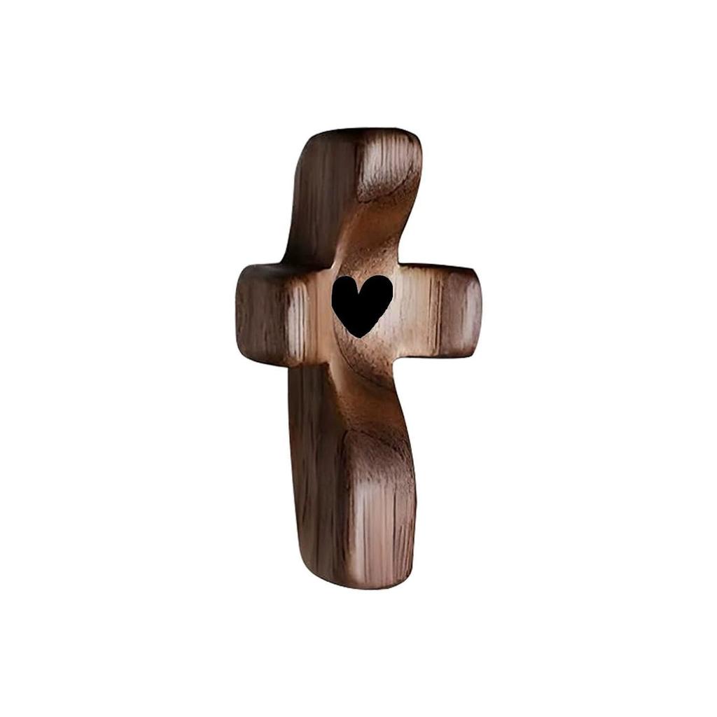 Home Decor 1-3Pcs Wooden Cross Decorations, Cross Fidget for Anxiety Relief, Multi-functional Spiritual Symbols for Home Office