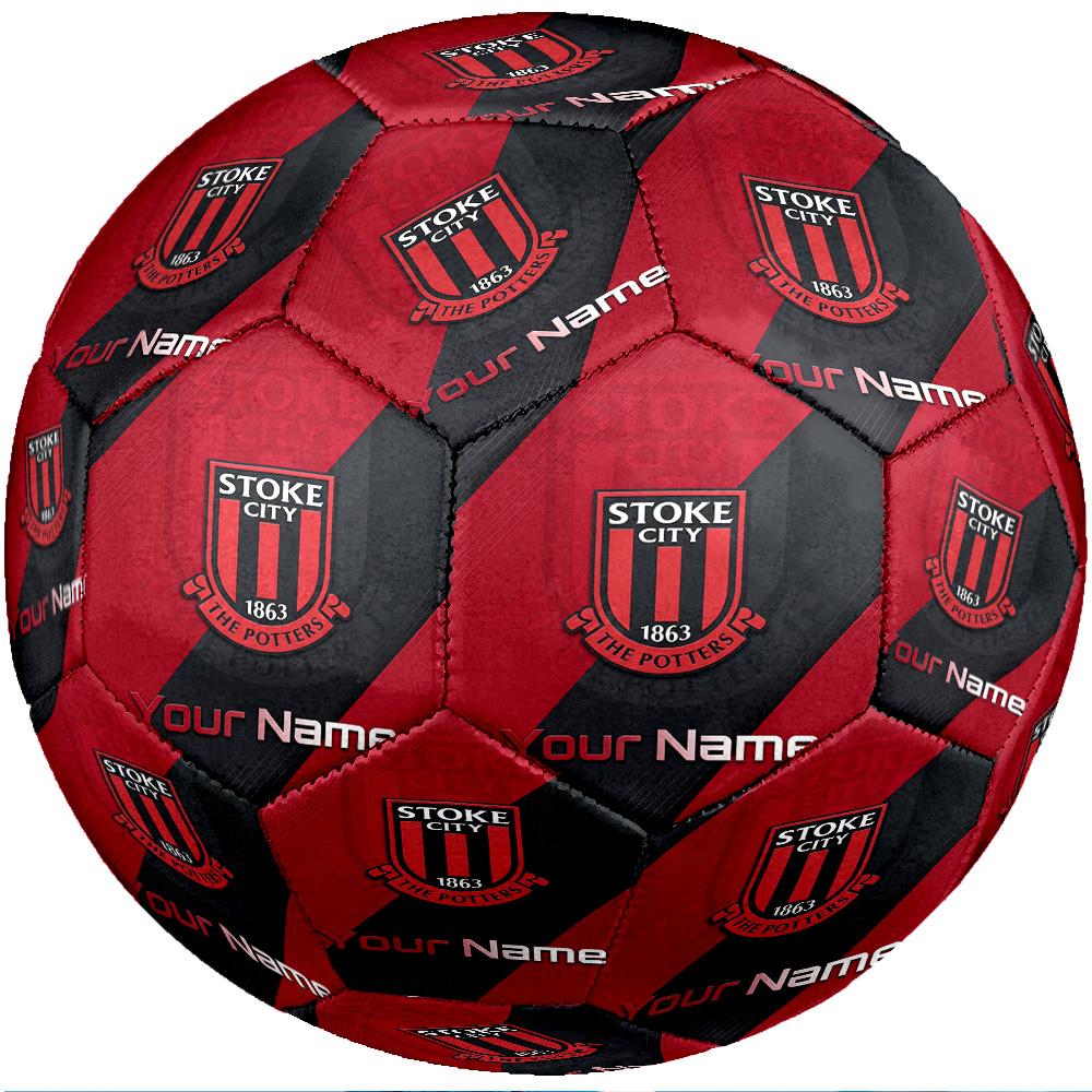 Stoke City FC Fashion Size 5 Football Wearproof Non‑Slip Soccer Ball For Sports Training Entertainment Use