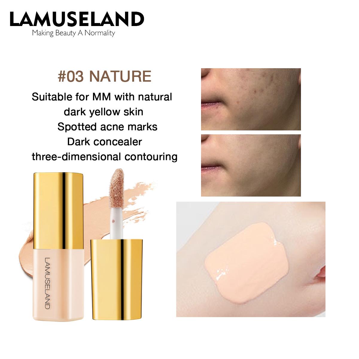 

LAMUSELAND Mini Cute Concealer Liquid, 4 цвета, консилер, скрывает недостатки, легко носить с собой