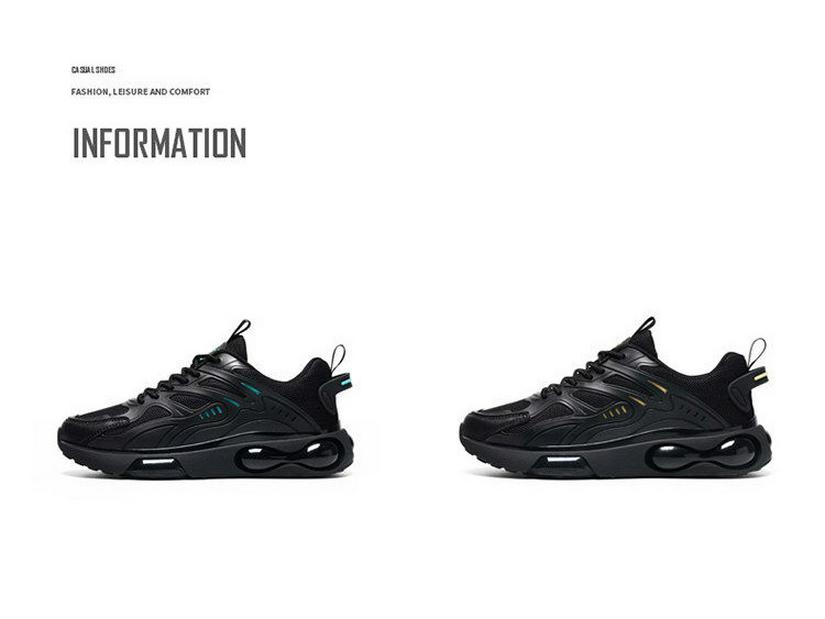 Mamba Black Warrior Men's Spring 2025 PU Mesh Breathable Running Shoes - Versatile Fashion Dad Sneakers