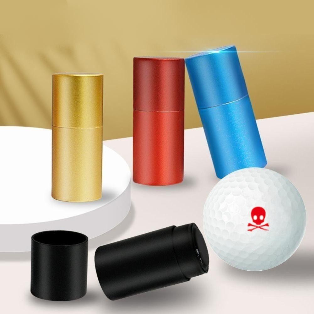

Metal+Plastic Golf Ball Marker Cylindrical Metal Seal Portable Golf Ball Stamp Outdoor