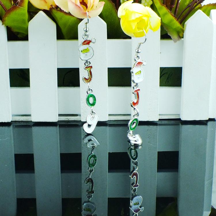 2020 European & American Fashion 'JOY' Christmas Earrings, Stylish Festive Jewelry