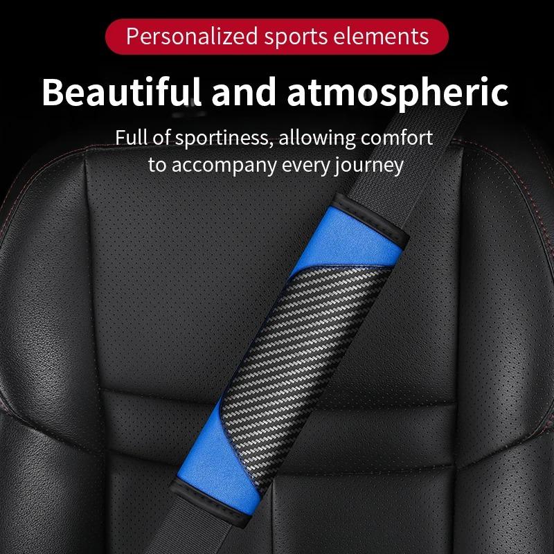 UMEG7 2pcs Car Seat Belt Shoulder Pad PU Leather Decoration for Mercedes Benz CLA CLE GLC GLK ML W222 W210 W211 W124 W176 W203 W204